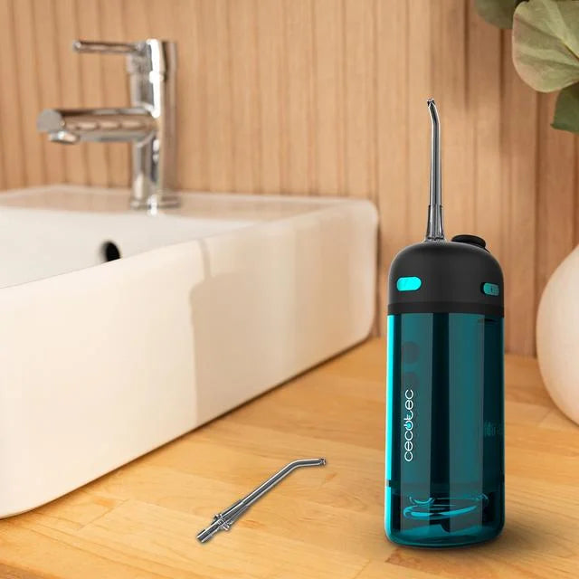 Irigator bucal portabil Cecotec ToothCare Jet Splash, 3 moduri, 8 intensitati, 150ml, rezervor telescopic