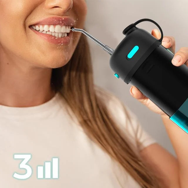 Irigator bucal portabil Cecotec ToothCare Jet Splash, 3 moduri, 8 intensitati, 150ml, rezervor telescopic