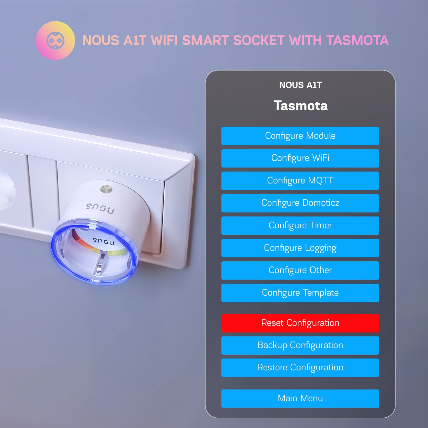 Set 4 Prize Inteligente WiFi NOUS A1T, 16A, contorizare consum
