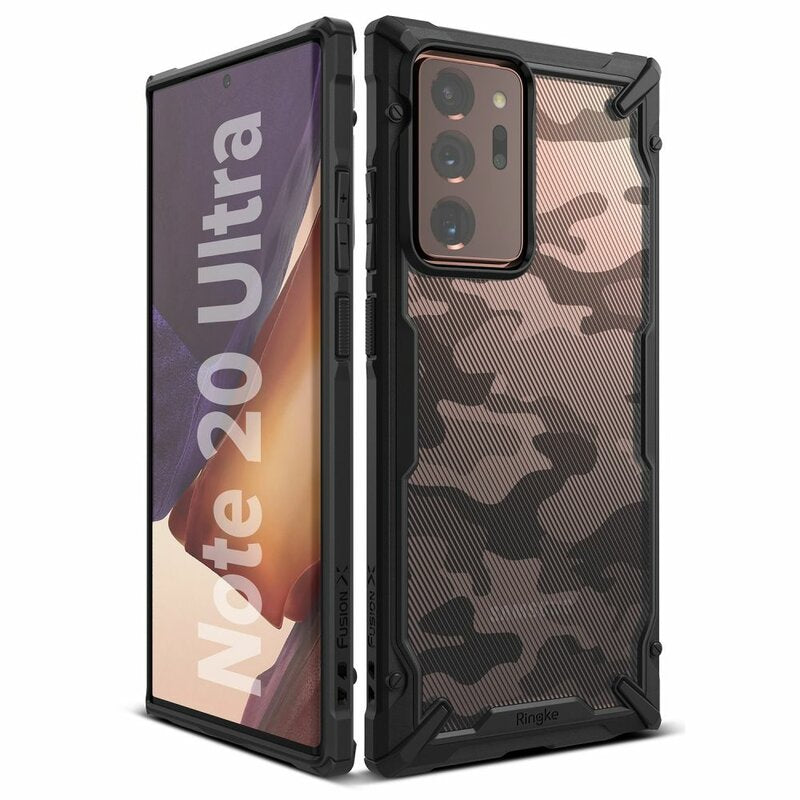 Husa Samsung Galaxy Note 20 Ultra 5G Ringke Fusion X Design - Camo Black