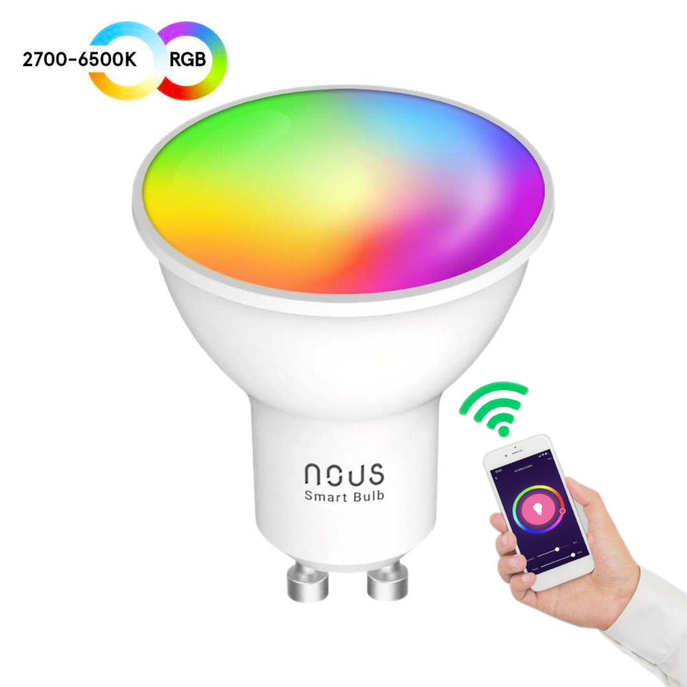 Bec LED RGB Smart NOUS P8, GU10, Control din aplicatie