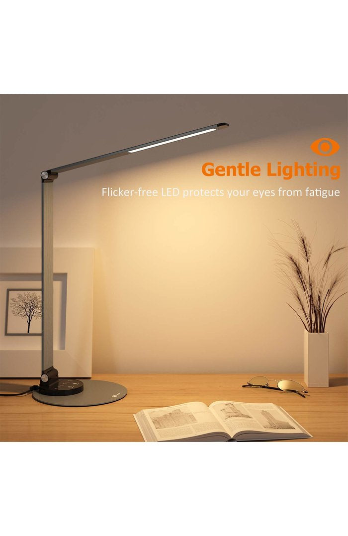 Lampa de birou cu LED TaoTronics TT-DL66, incarcare USB, 6 niveluri de luminozitate - Black